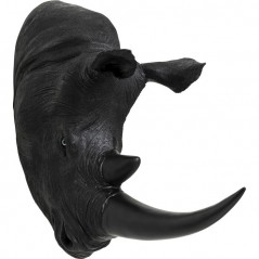 Wall Object Rhino Head Antique Black 22x43cm